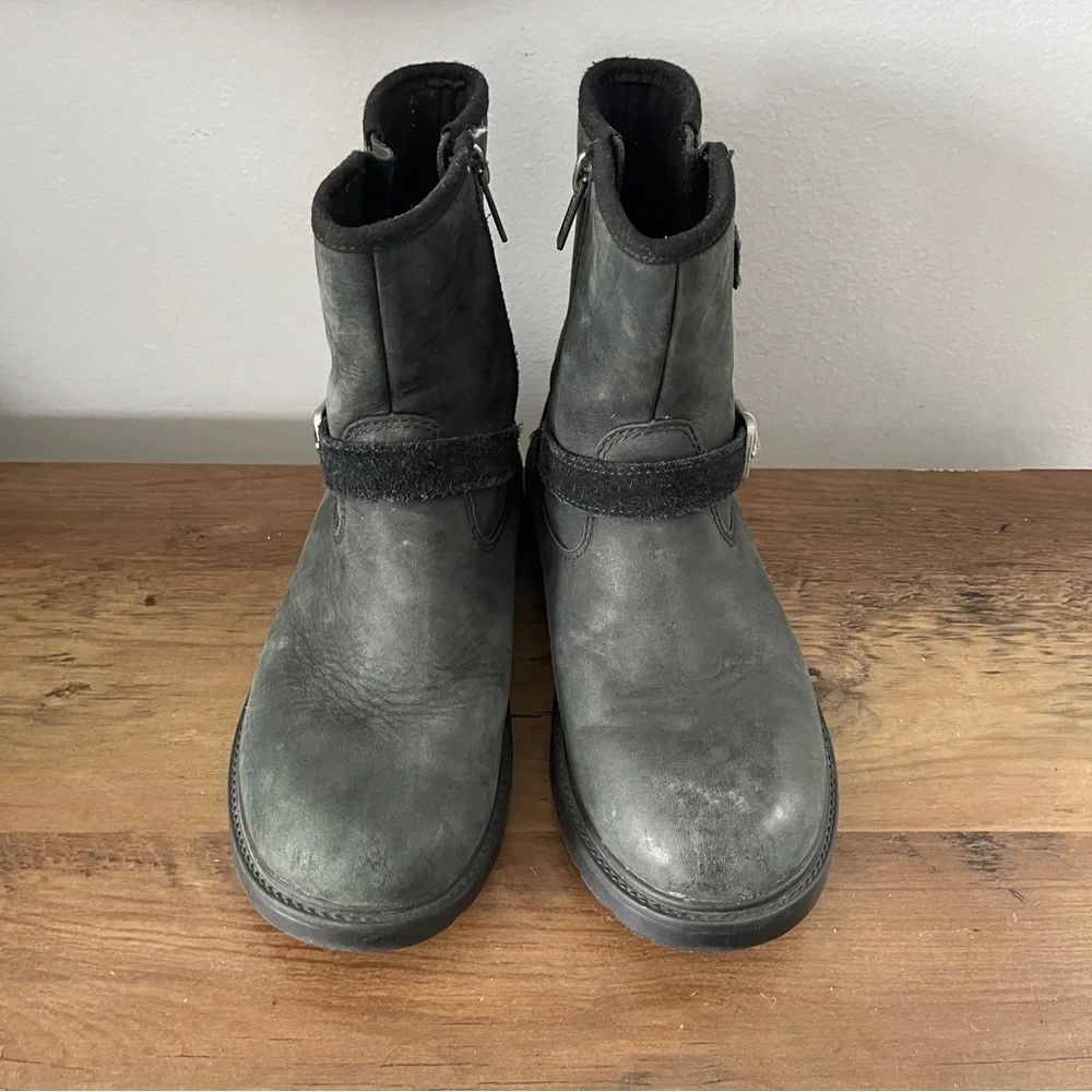 UGG Dark Gray Leather Boots